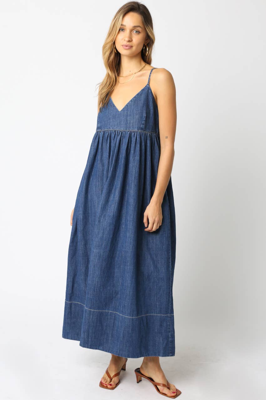 Lennox Denim Maxi Dress