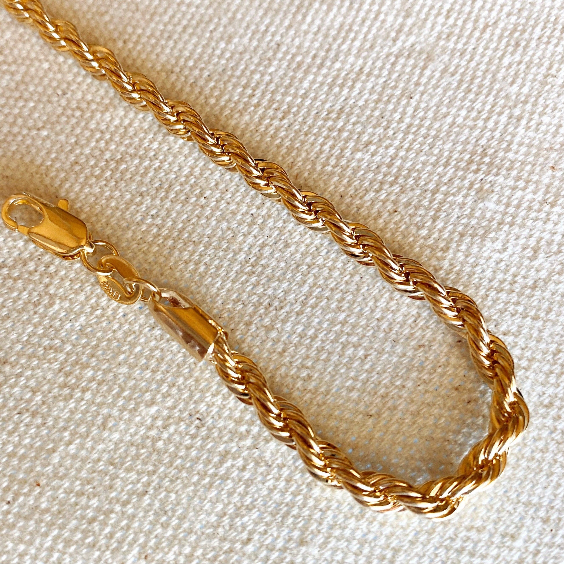 Kara 18k Gold Filled 4mm Rope Bracelet
