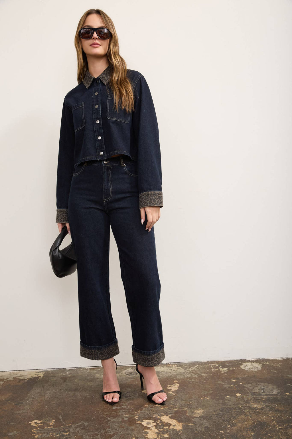 Birdie Leopard Cuff Jeans