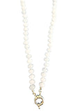 Bria White Agate Beaded Necklace