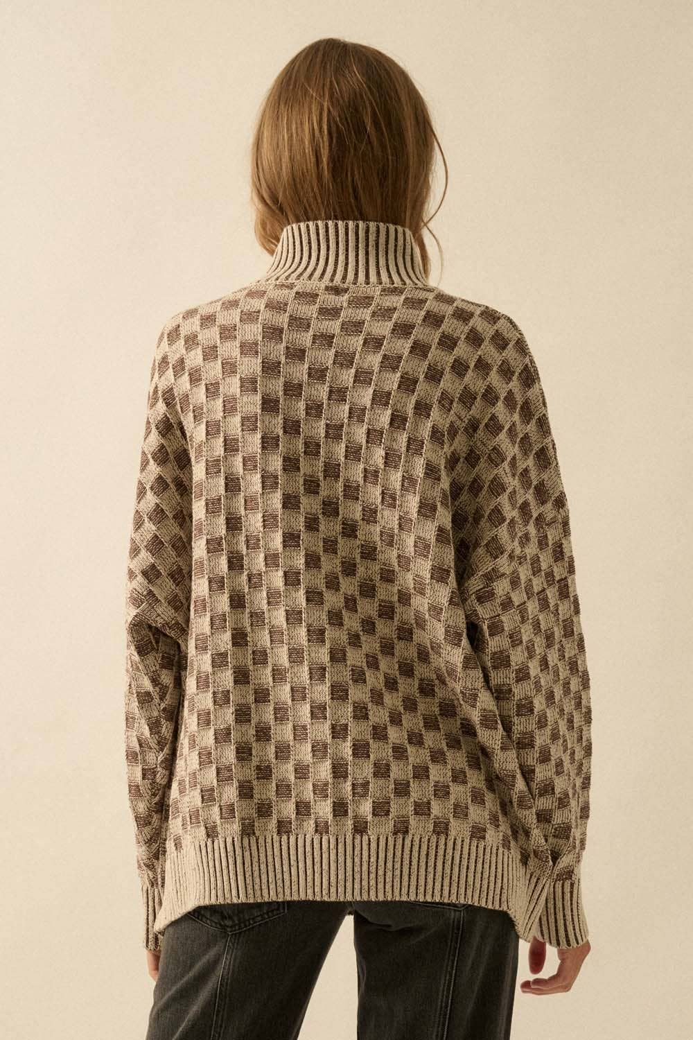 Latte Mock-Neck Sweater