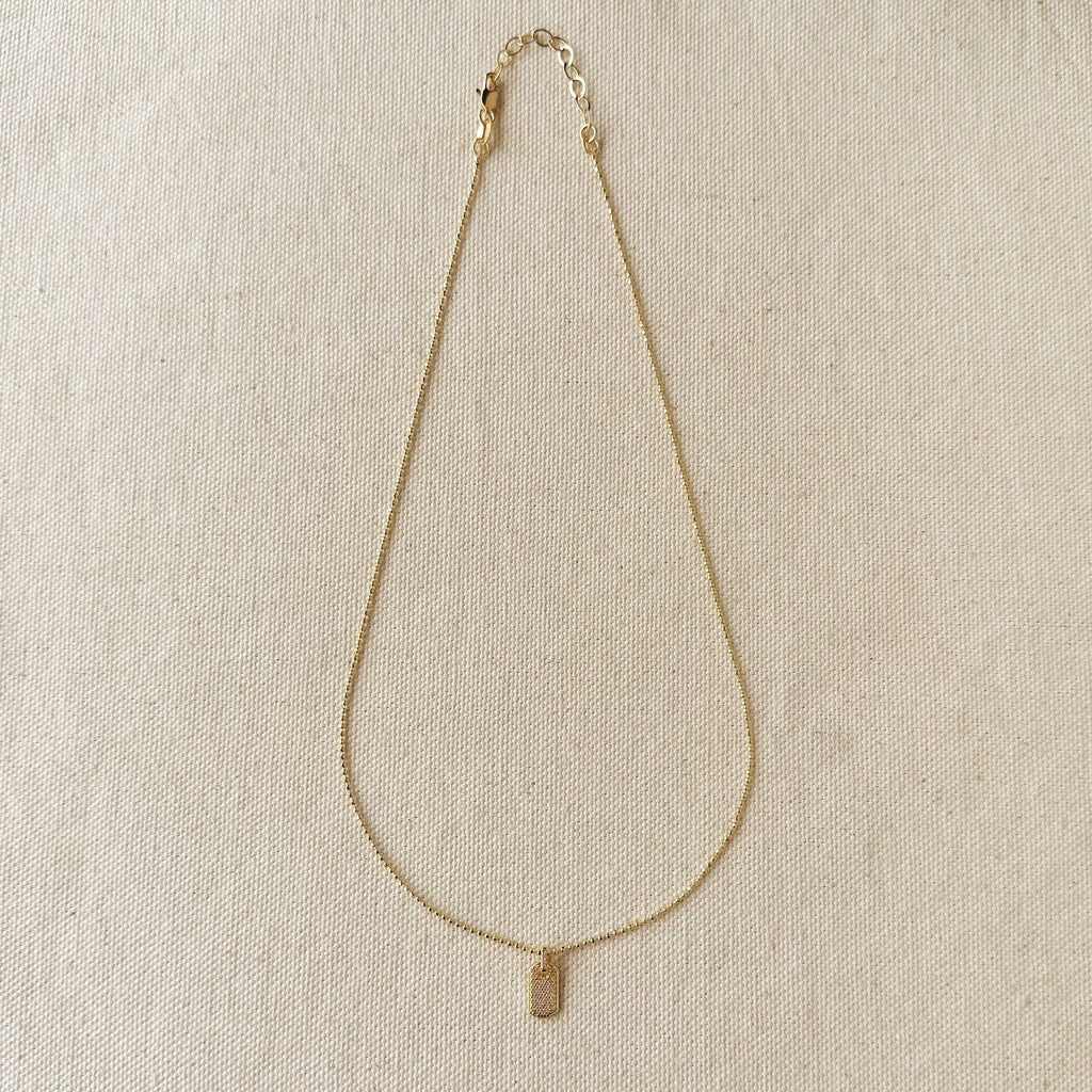 Piper Mini Dog Tag Necklace