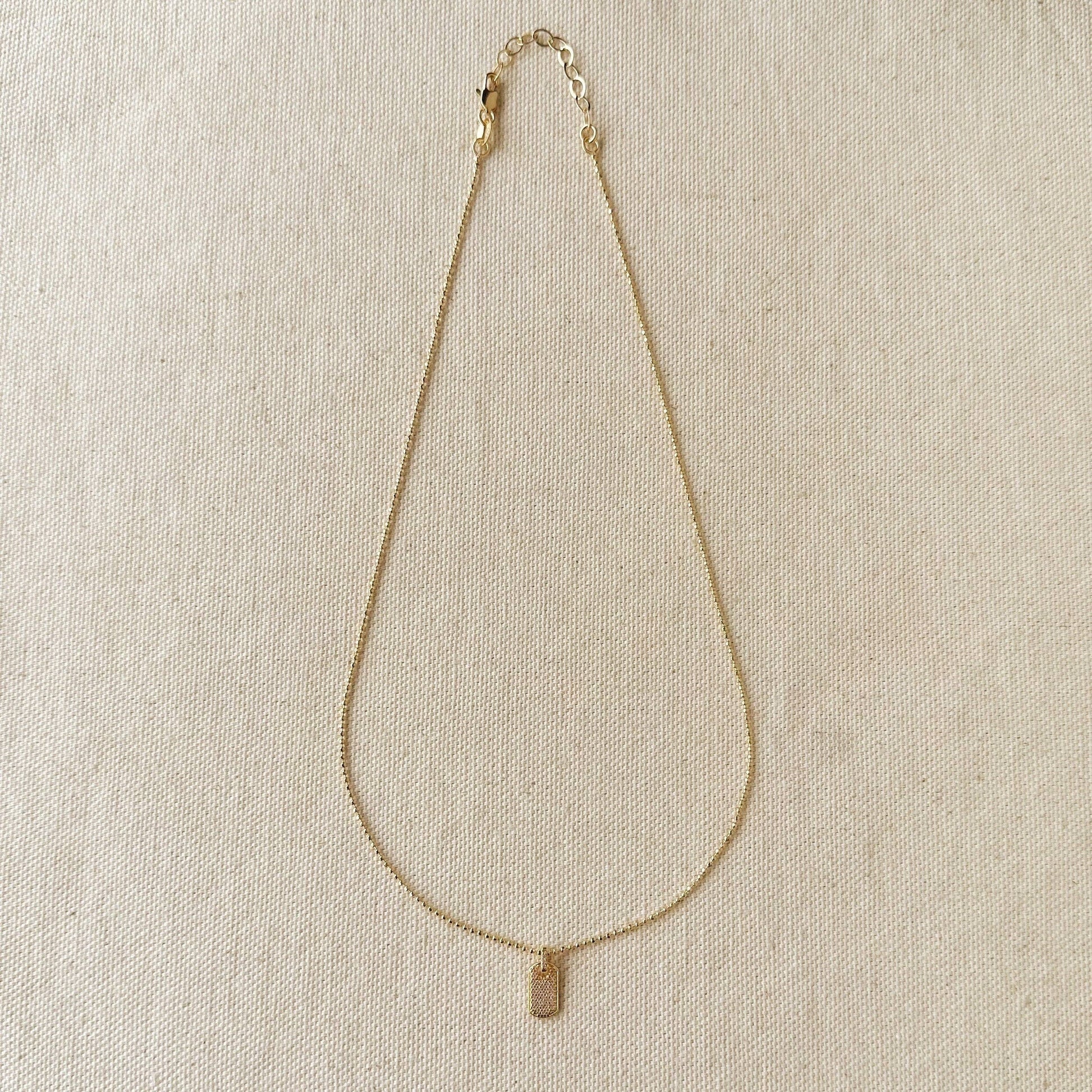 Piper Mini Dog Tag Necklace