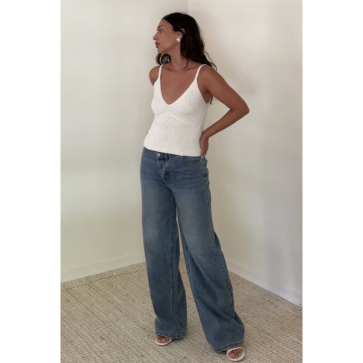 Yasmine Knit V-Neck Tank