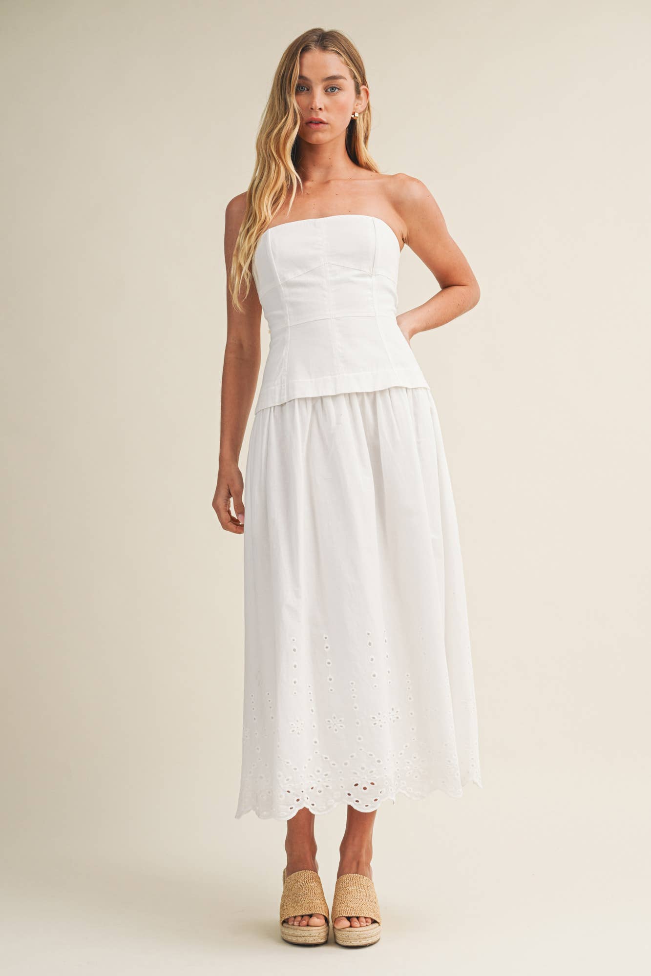 Willa Eyelet Hem Dress