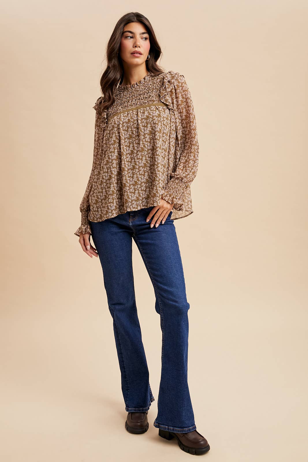 Penny Smocked Floral Blouse