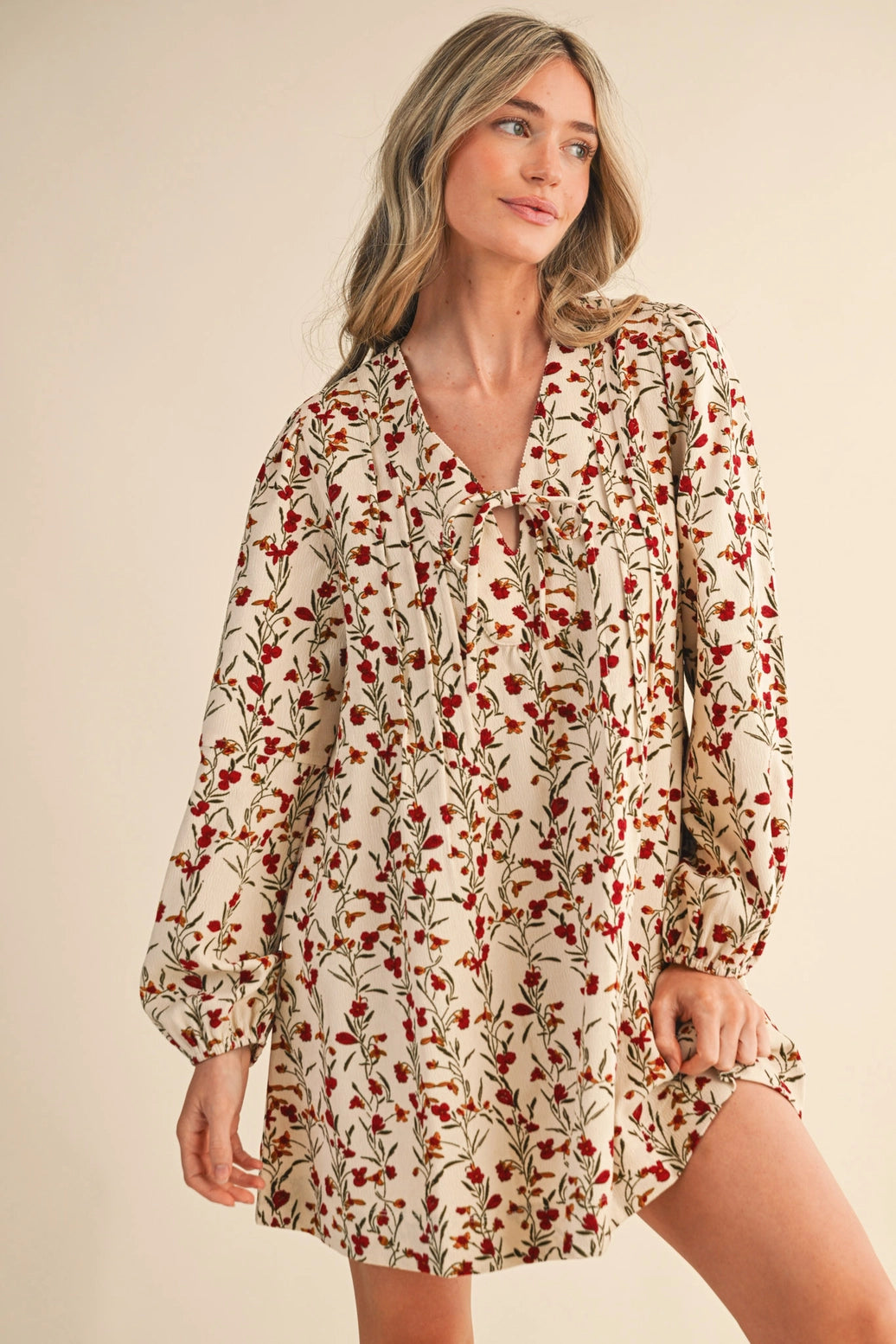 Grace Floral Corduroy Dress