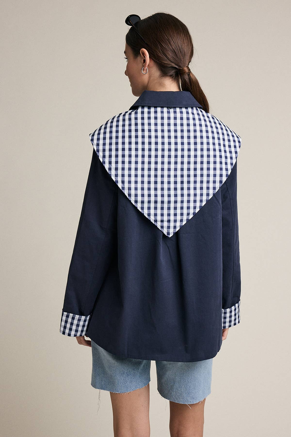Charlie Gingham Scarf Detail Jacket