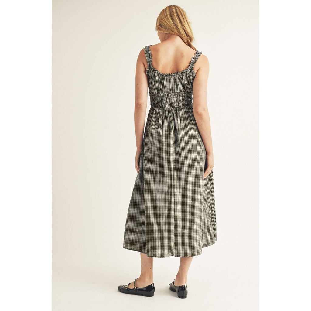 Midnights Gingham Midi Dress