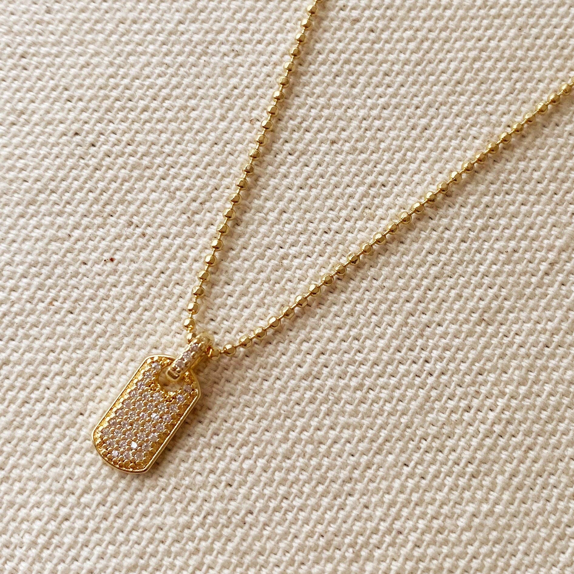 Piper Mini Dog Tag Necklace