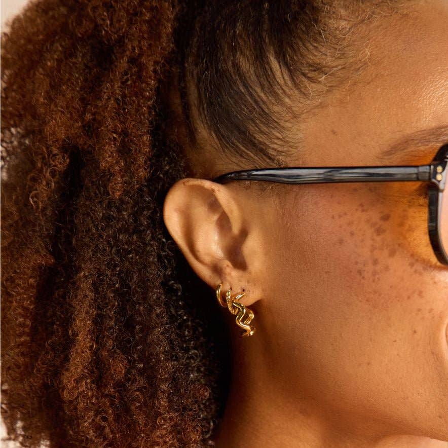 Squiggle Hoop Earrings