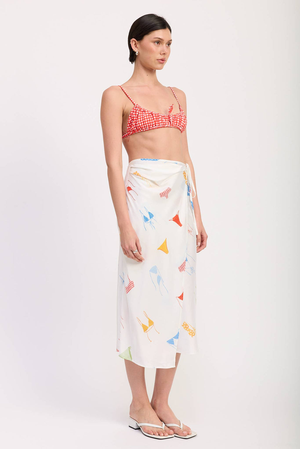 Sun & Swim Satin Midi Skirt