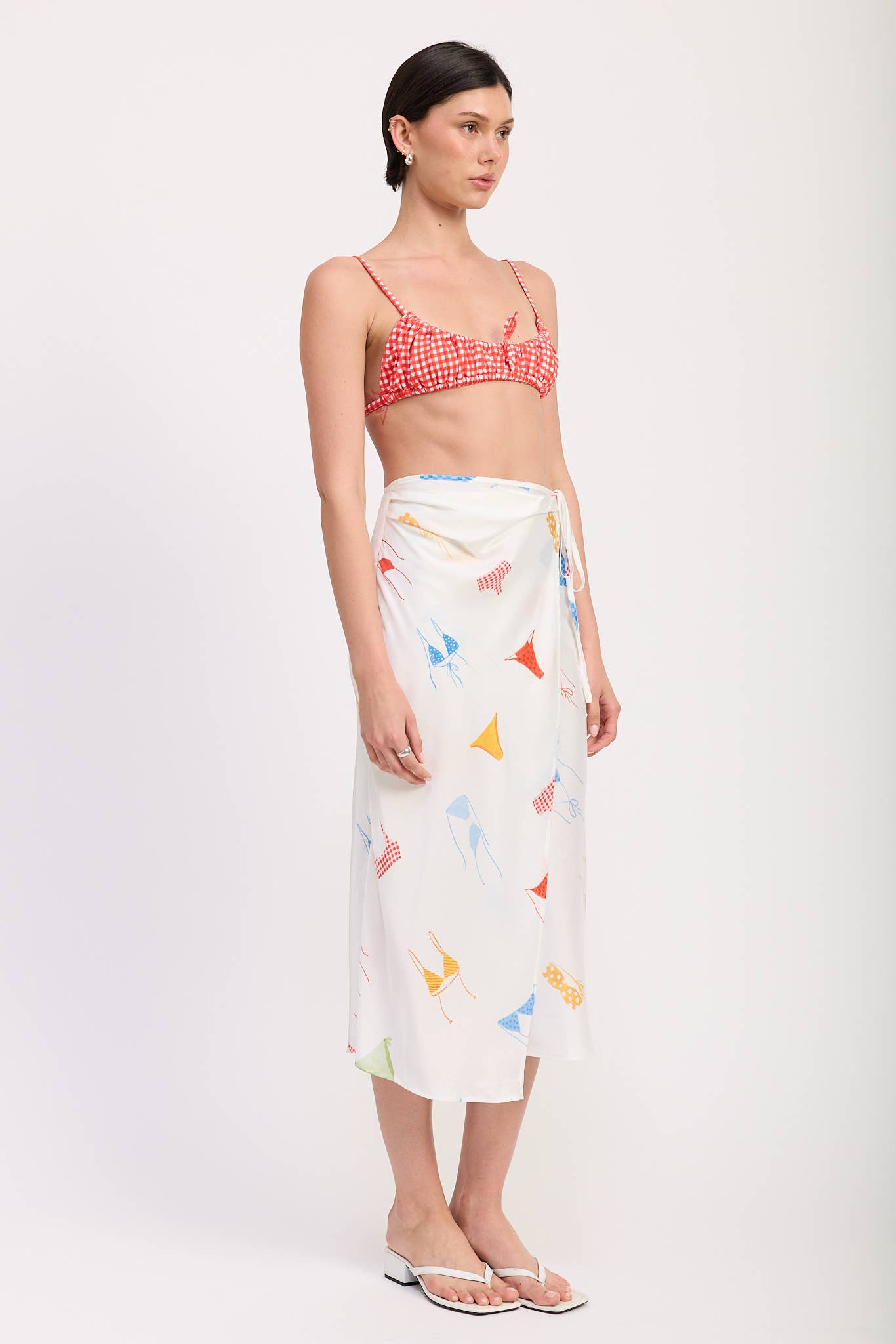 Sun & Swim Satin Midi Skirt