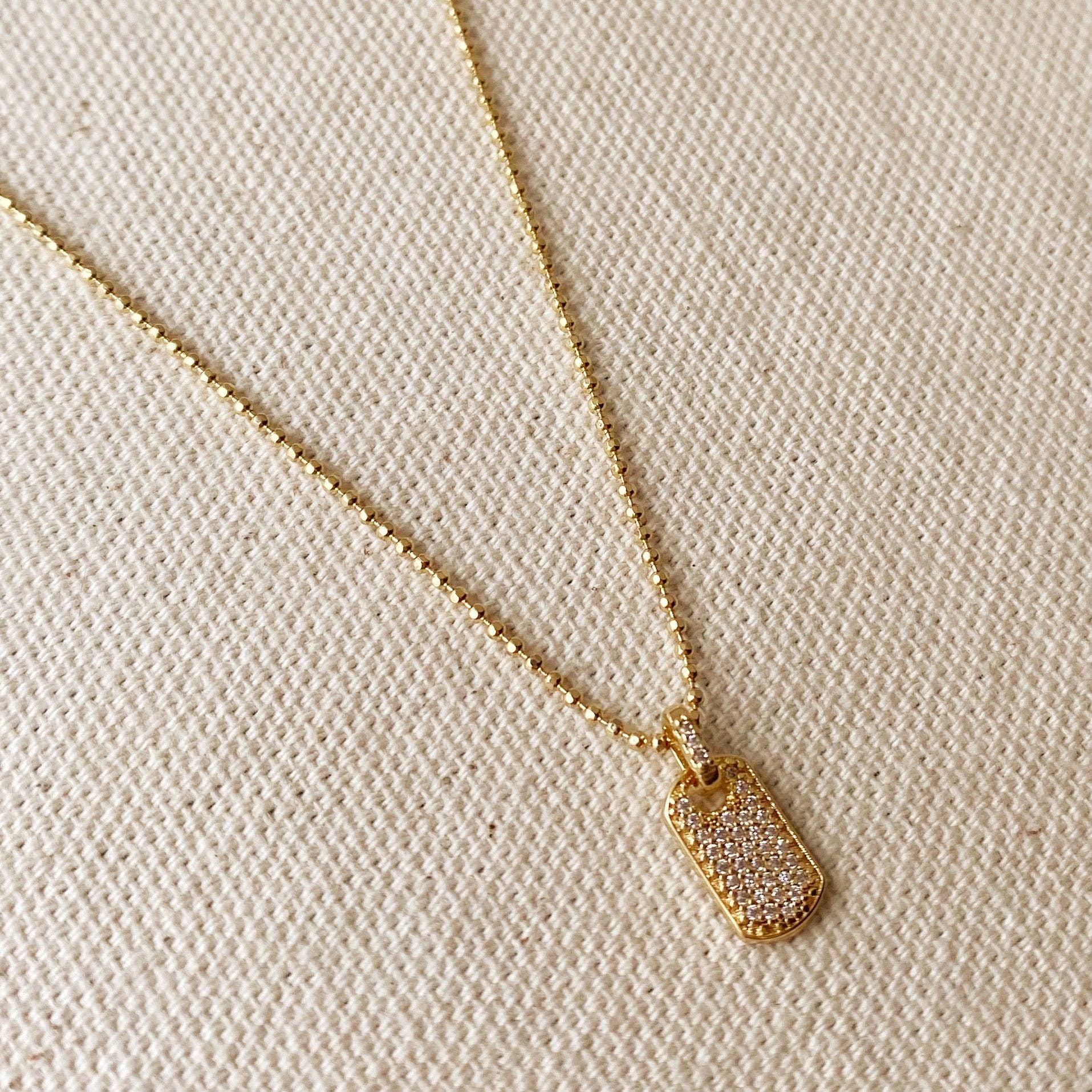 Piper Mini Dog Tag Necklace