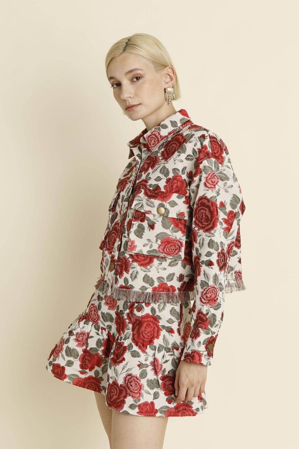 Rose Jacquard Jacket