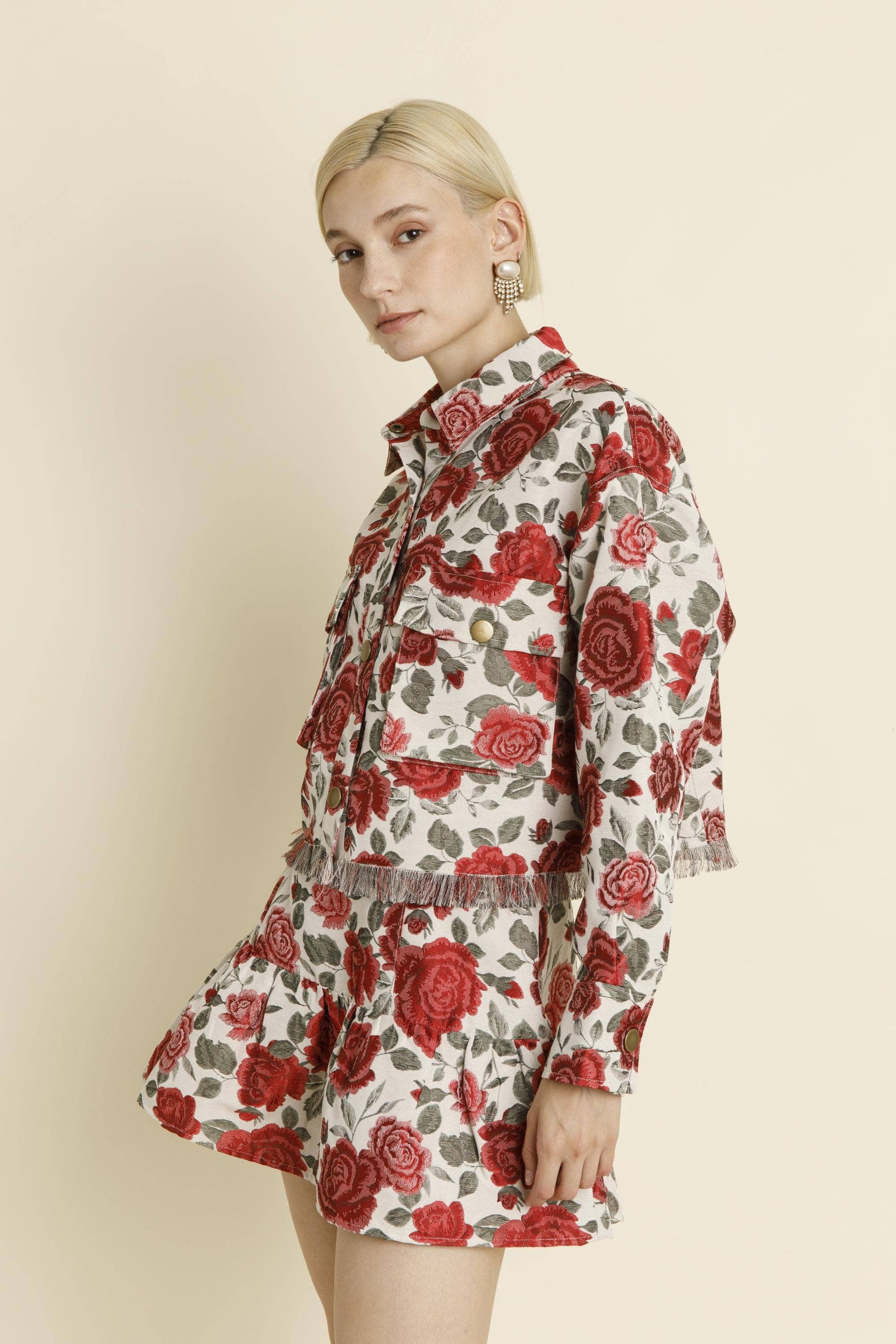 Rose Jacquard Jacket