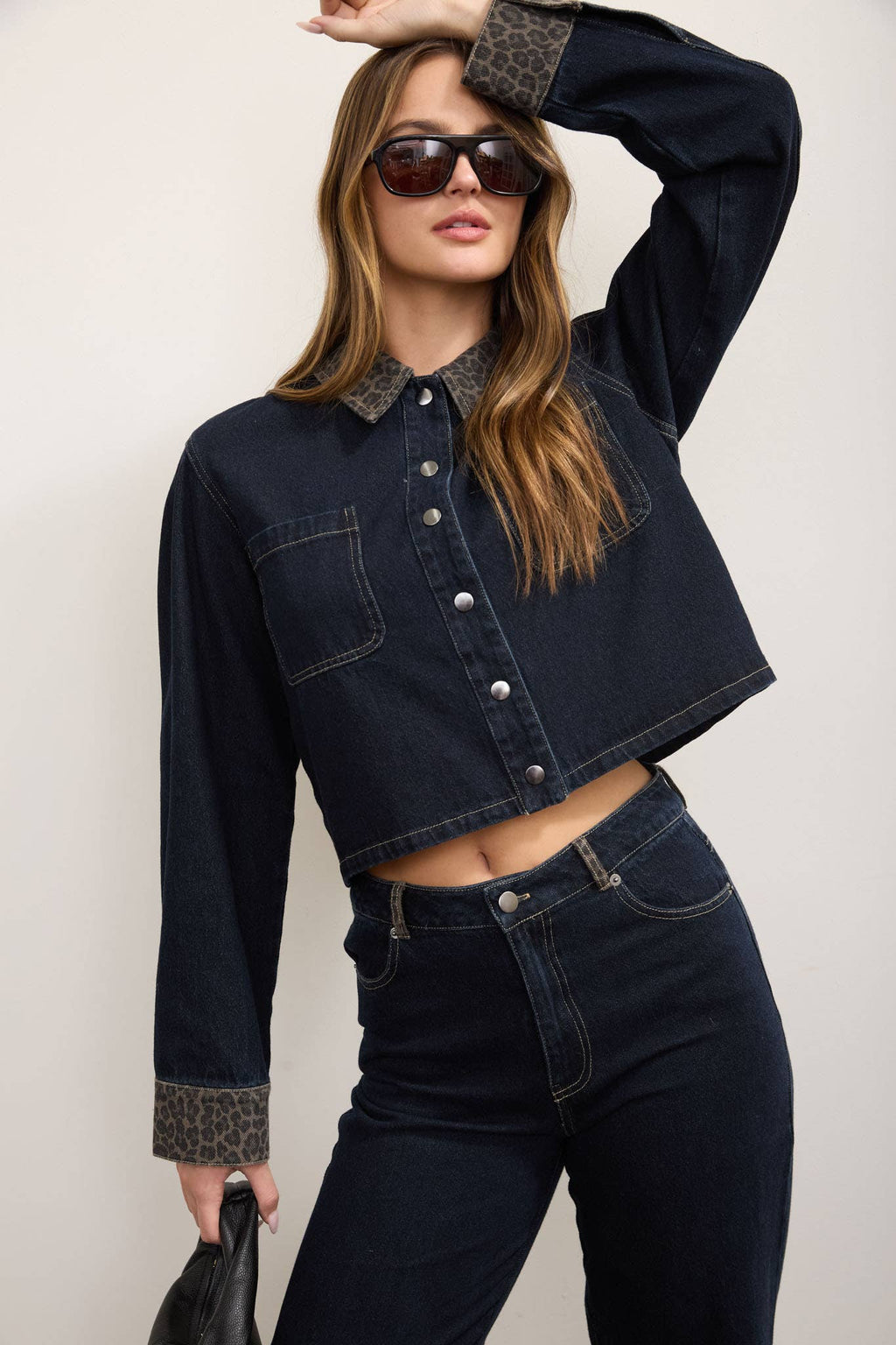 Birdie Leopard Cuffed Jacket