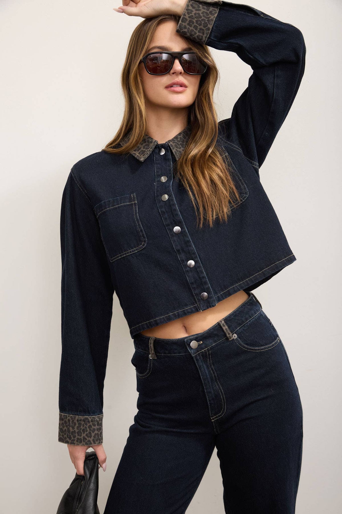 Birdie Leopard Cuffed Jacket
