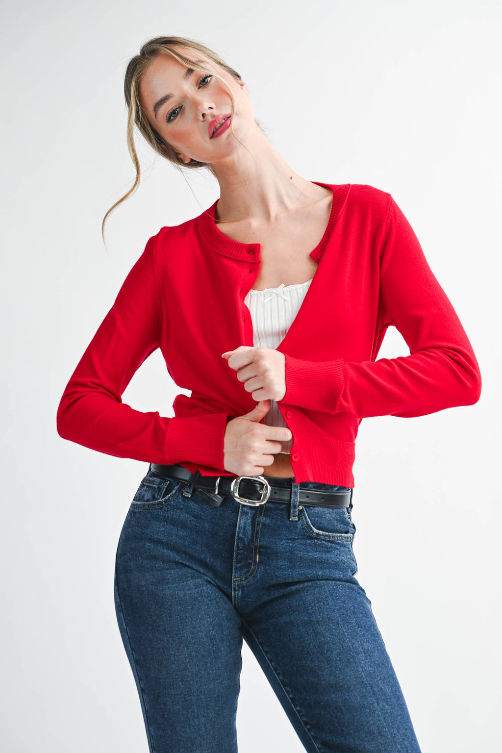 Sierra Ribbed Button-Up Knit Cardigan