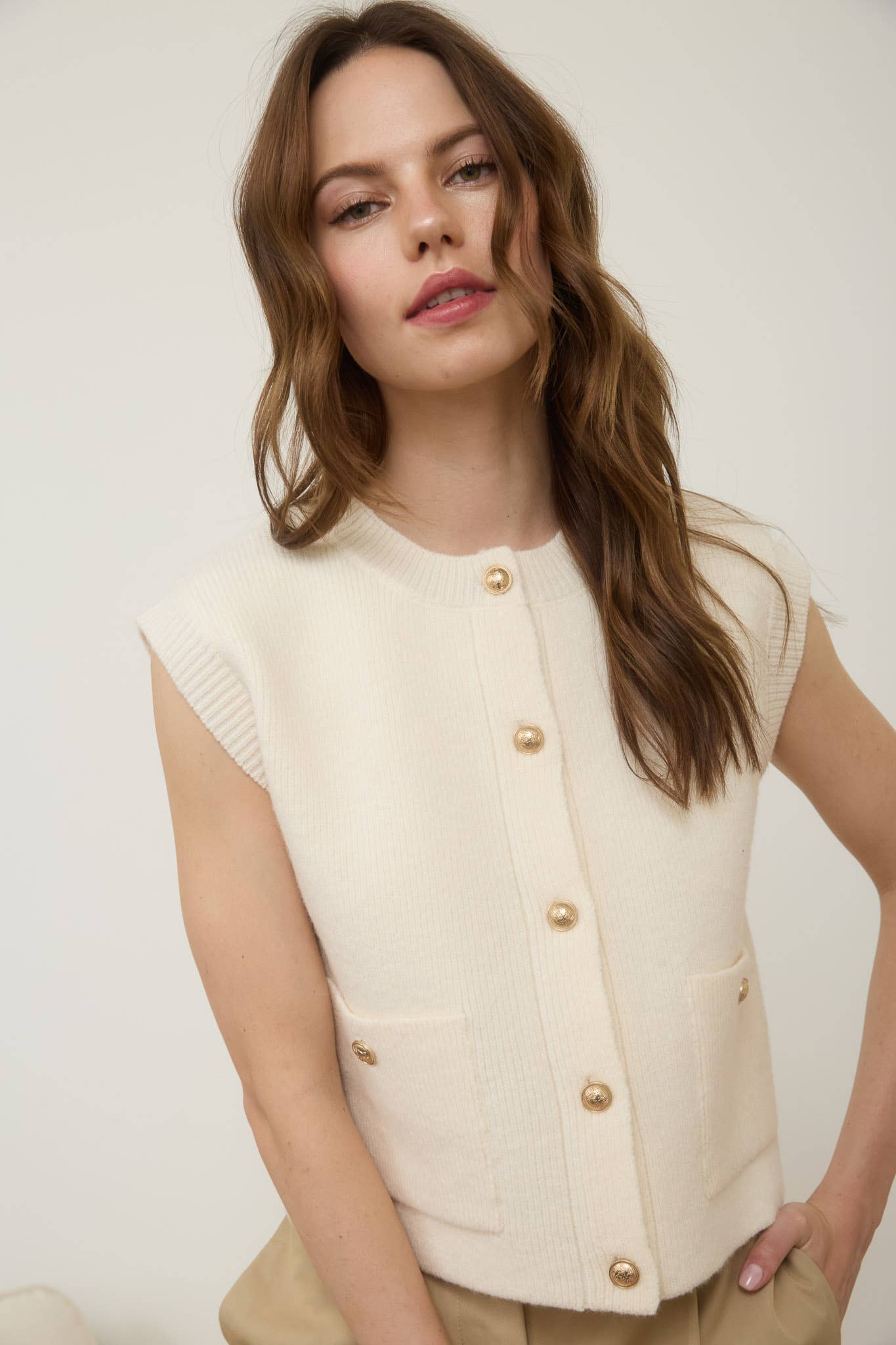 Helena Button Vest