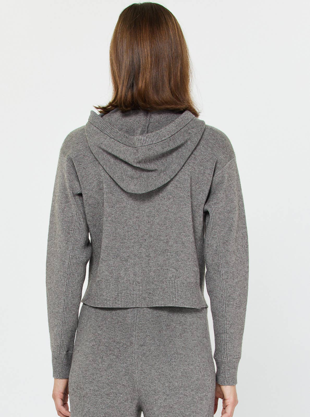 Sunday Lounge Cropped Knit Hoodie