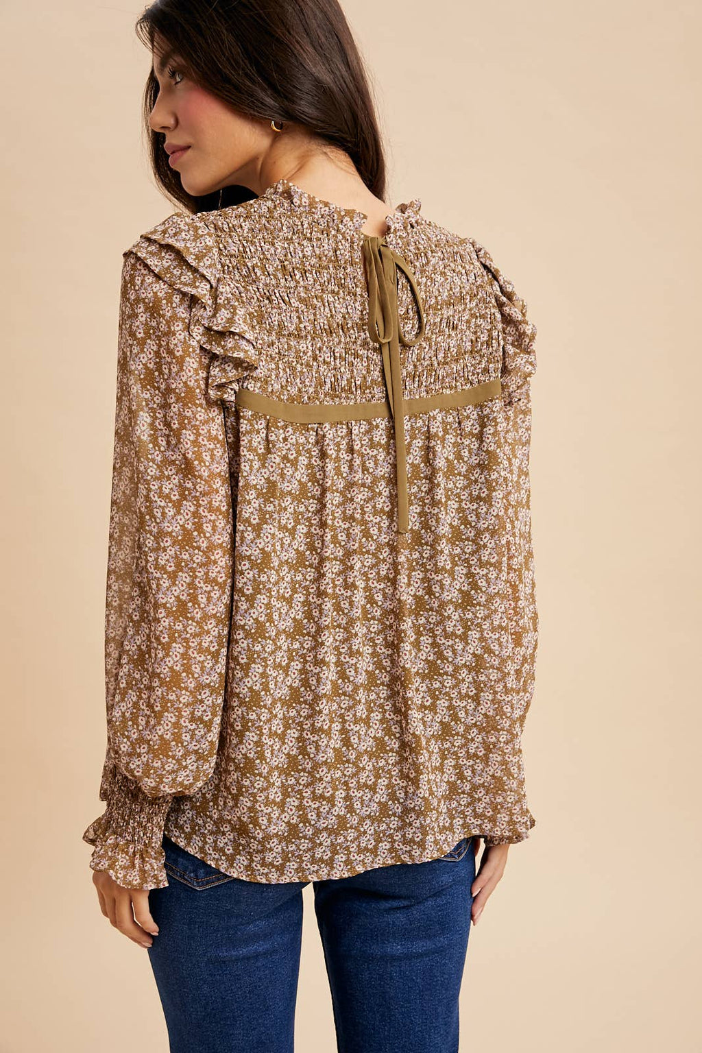 Penny Smocked Floral Blouse