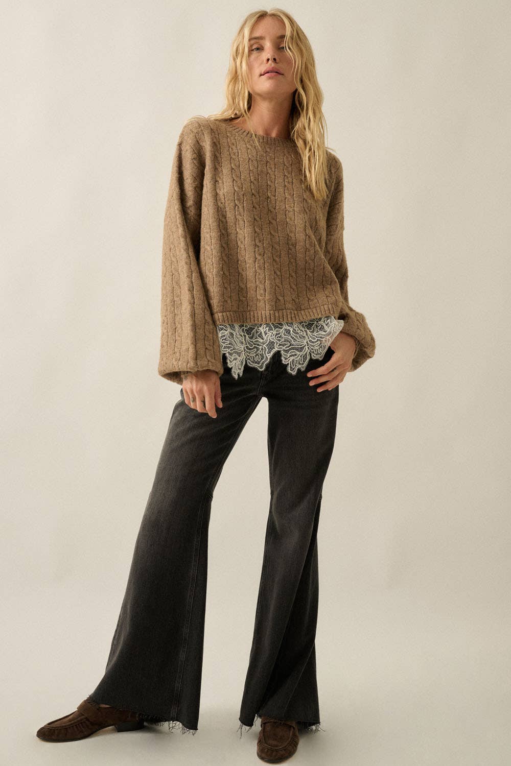 Juliet Lace Hem Sweater
