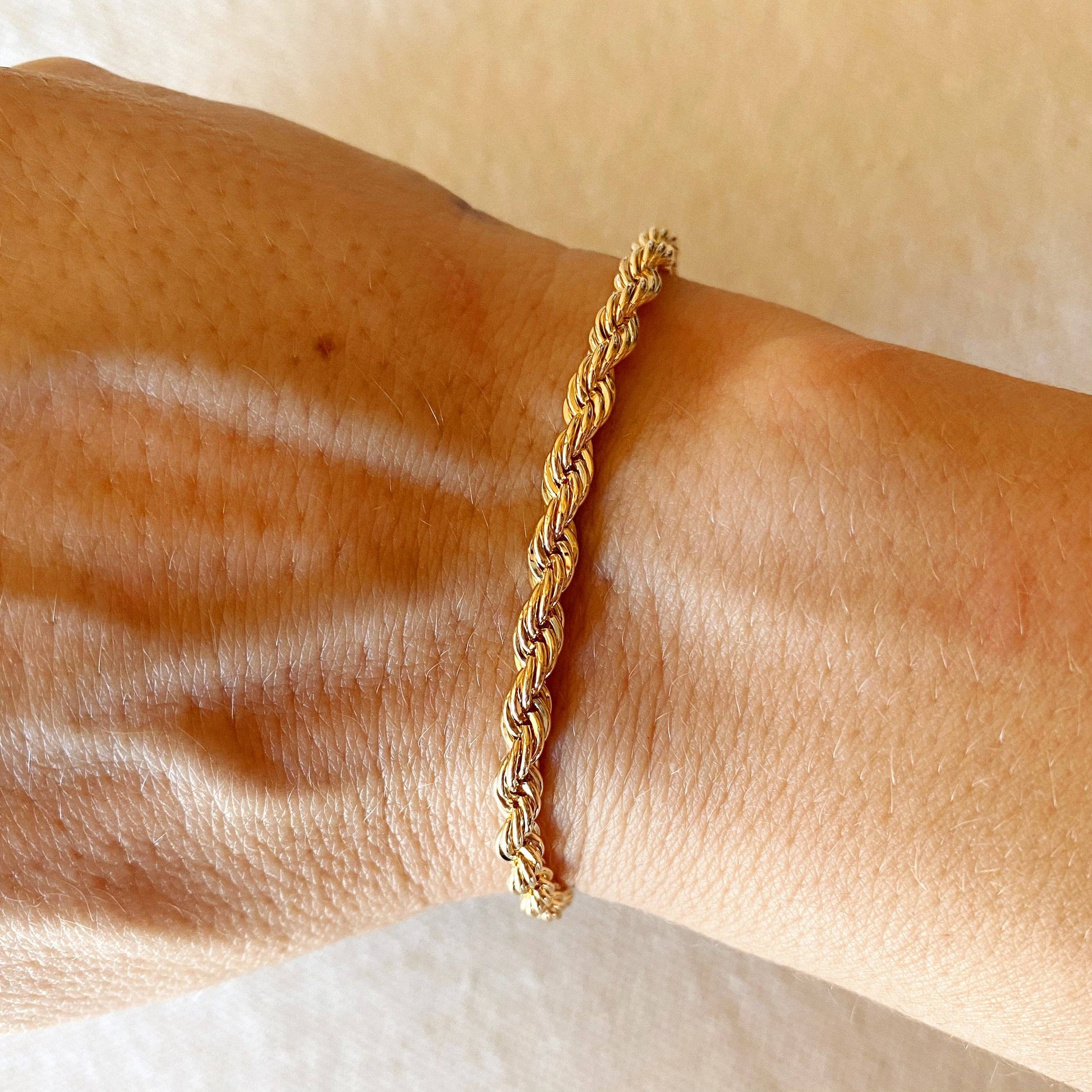 Kara 18k Gold Filled 4mm Rope Bracelet