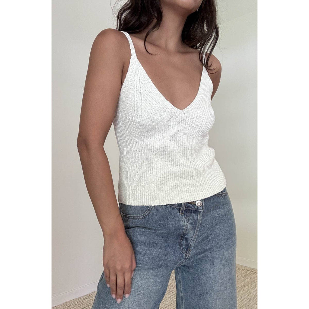 Yasmine Knit V-Neck Tank