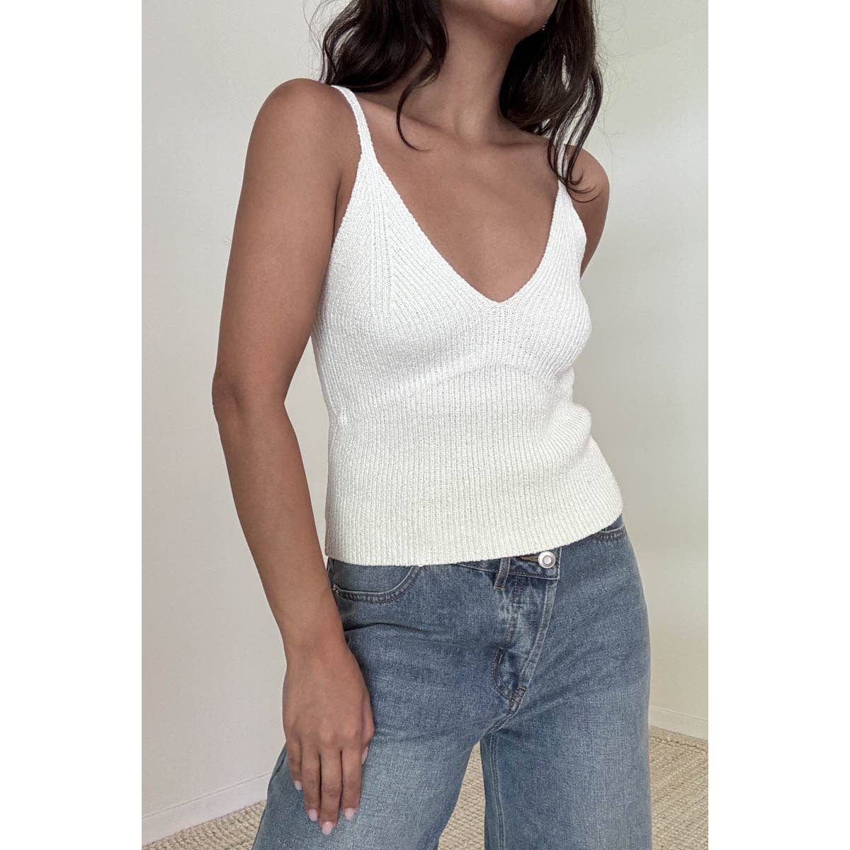 Yasmine Knit V-Neck Tank