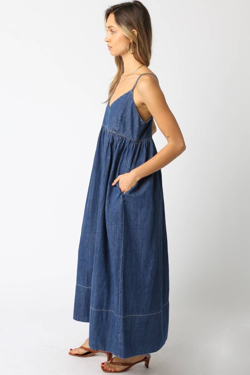 Lennox Denim Maxi Dress