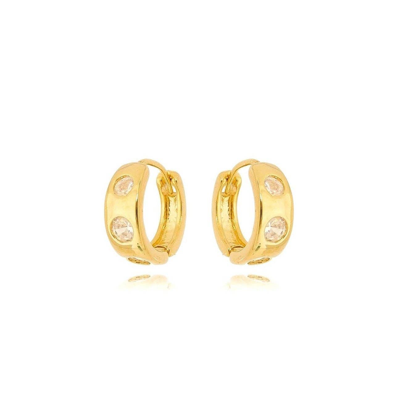 Ellie 18k Gold Filled Huggie Hoop Earrings