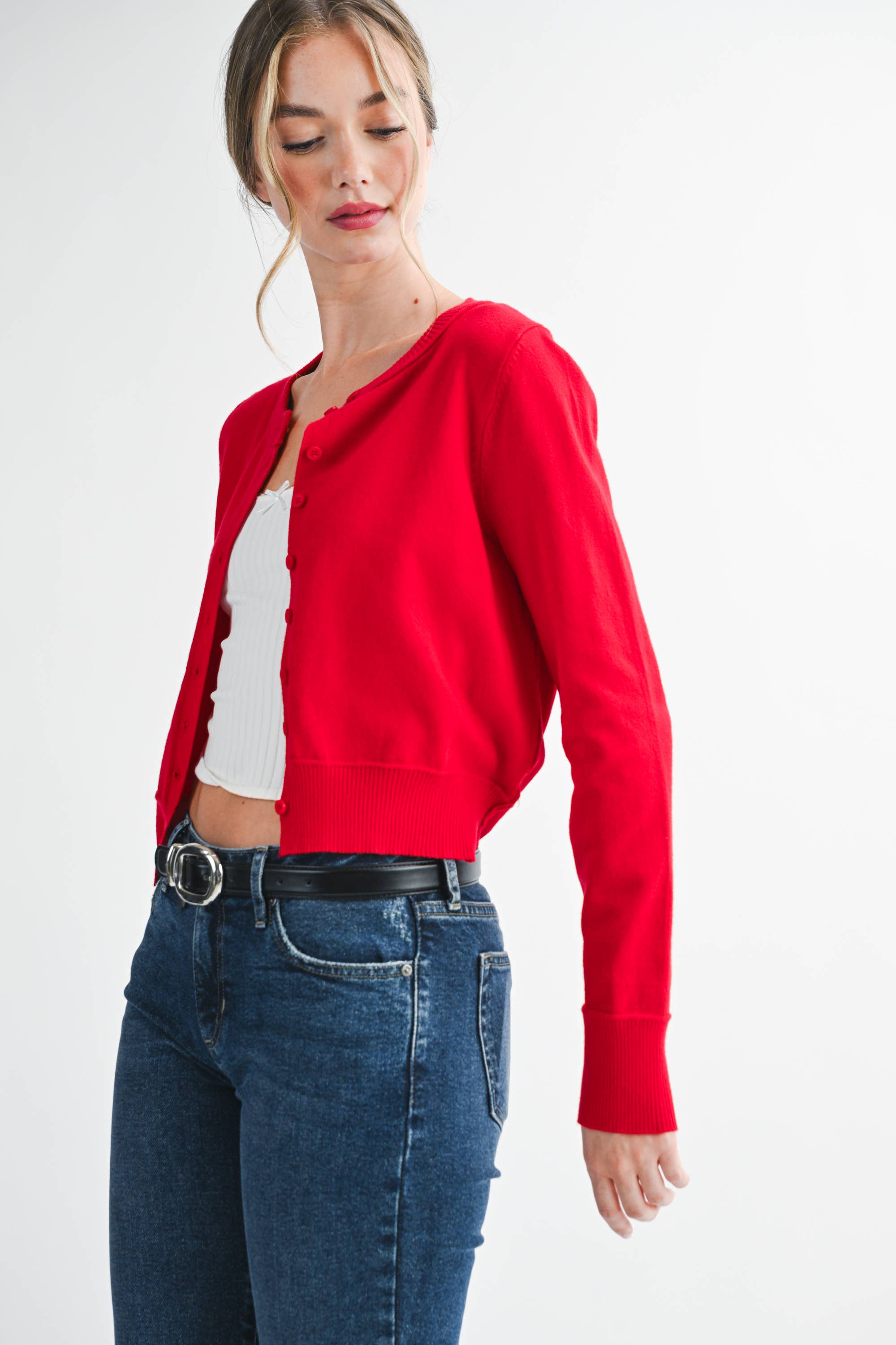 Sierra Ribbed Button-Up Knit Cardigan