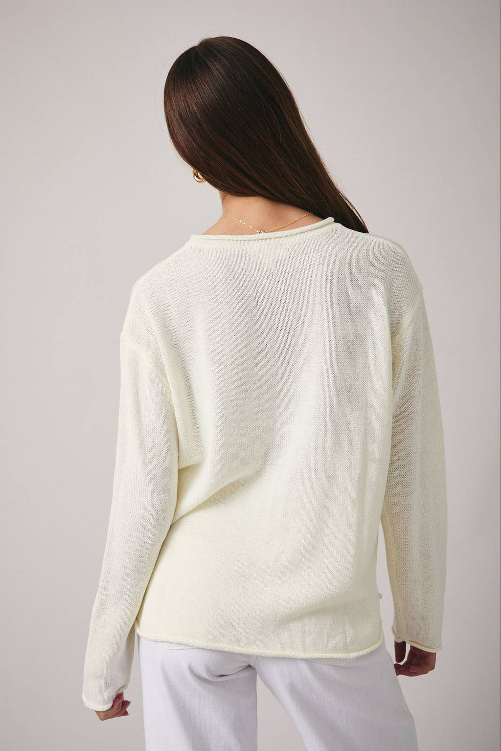 The Ocean Breeze Knit Roll-Hem Sweater