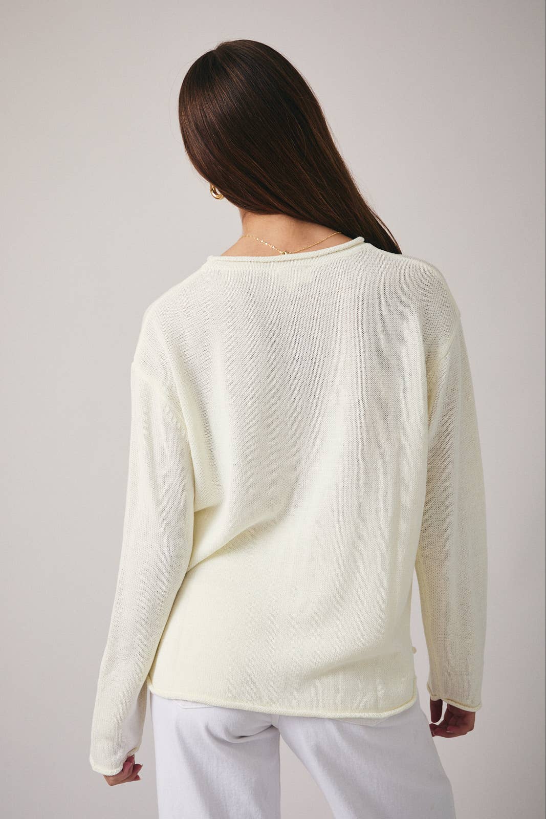 The Ocean Breeze Knit Roll-Hem Sweater