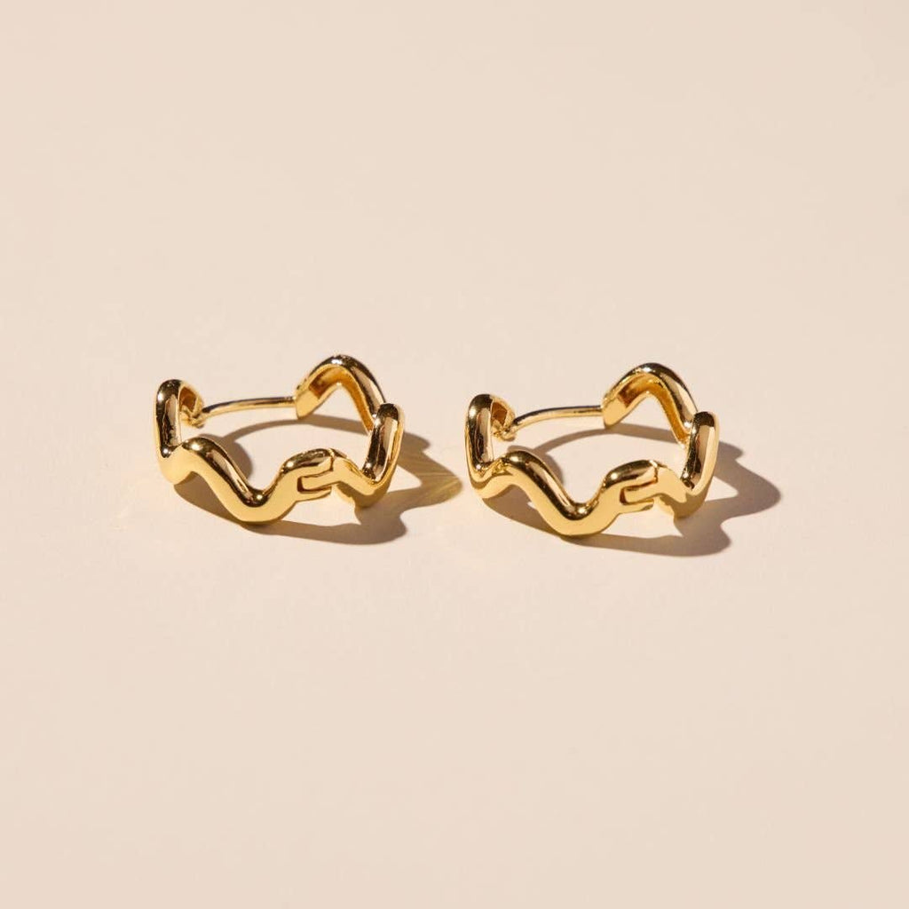 Squiggle Hoop Earrings