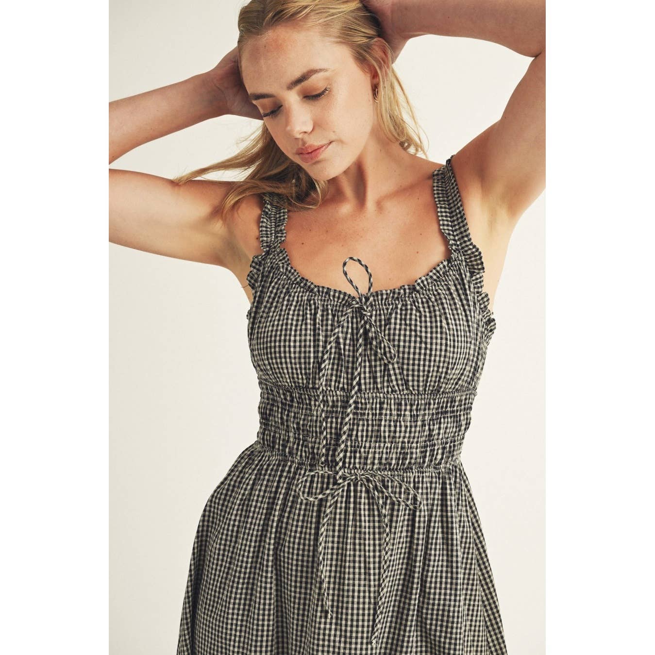Midnights Gingham Midi Dress