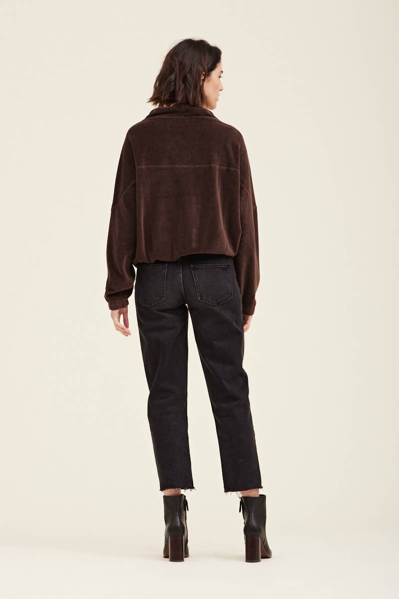 Cocoa Velvet Quarter Zip