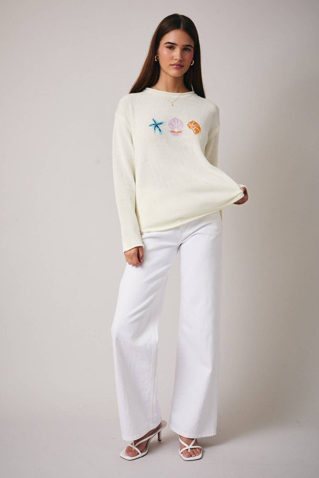 The Ocean Breeze Knit Roll-Hem Sweater