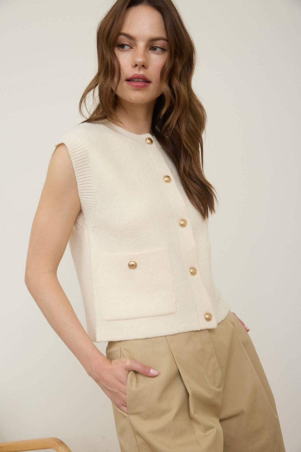 Helena Button Vest