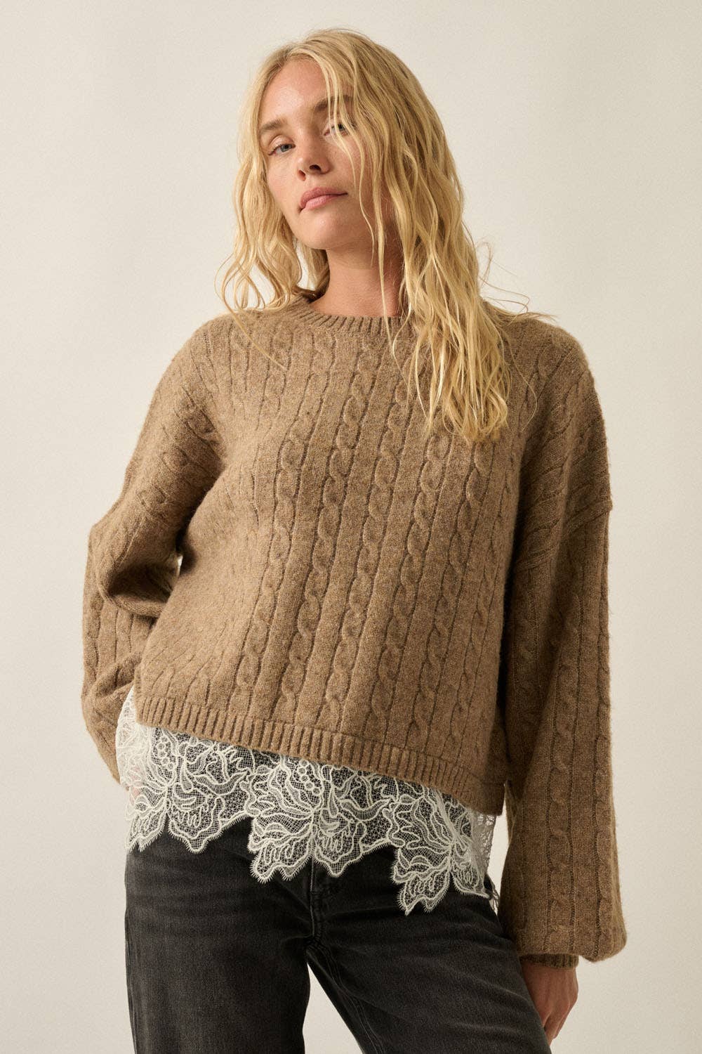 Juliet Lace Hem Sweater