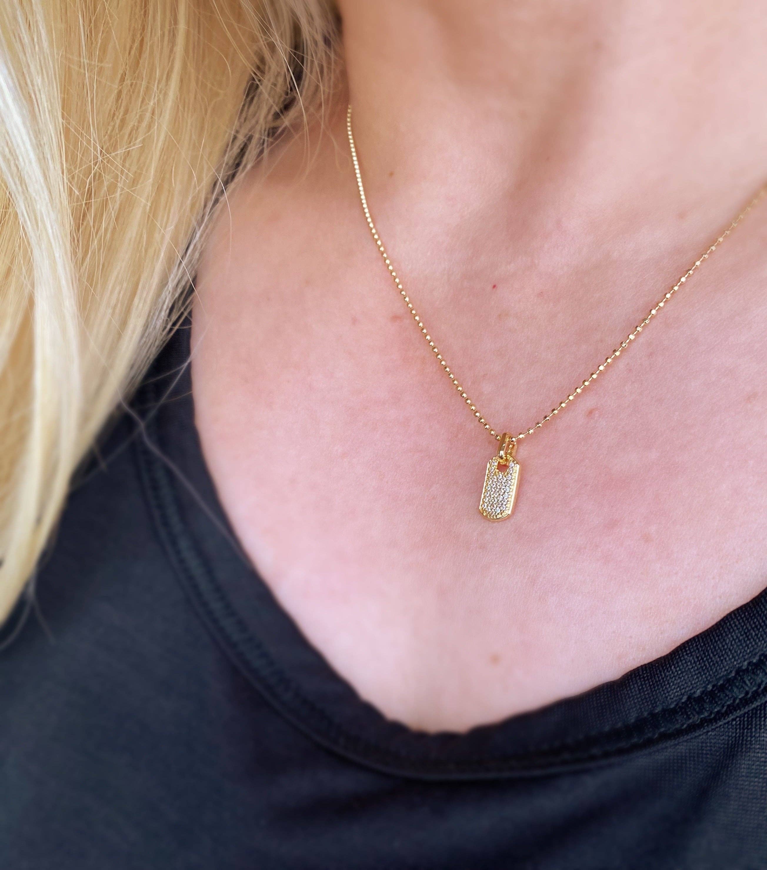 Piper Mini Dog Tag Necklace