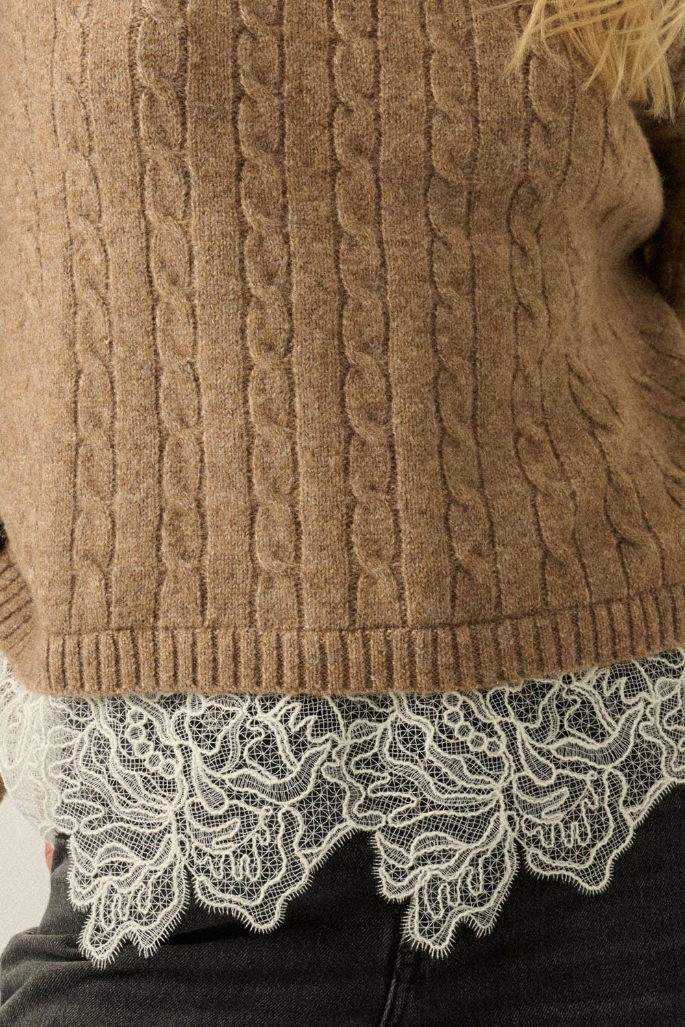 Juliet Lace Hem Sweater