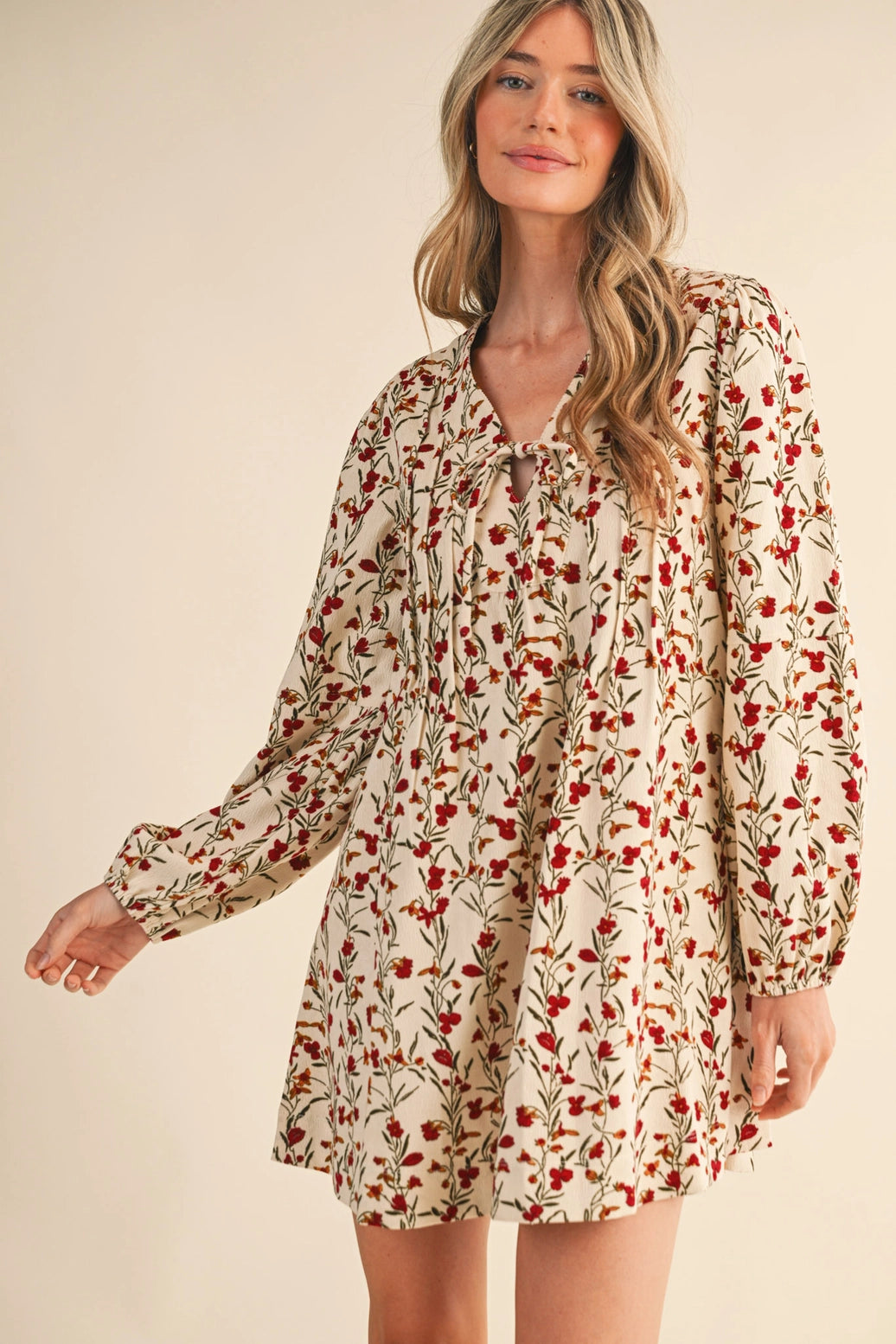Grace Floral Corduroy Dress