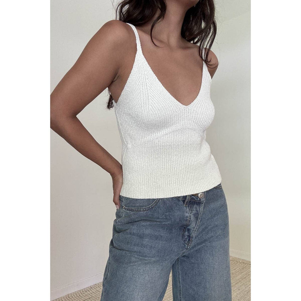 Yasmine Knit V-Neck Tank