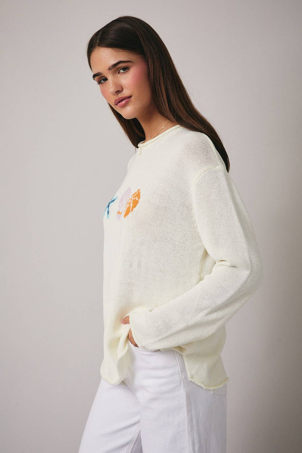 The Ocean Breeze Knit Roll-Hem Sweater