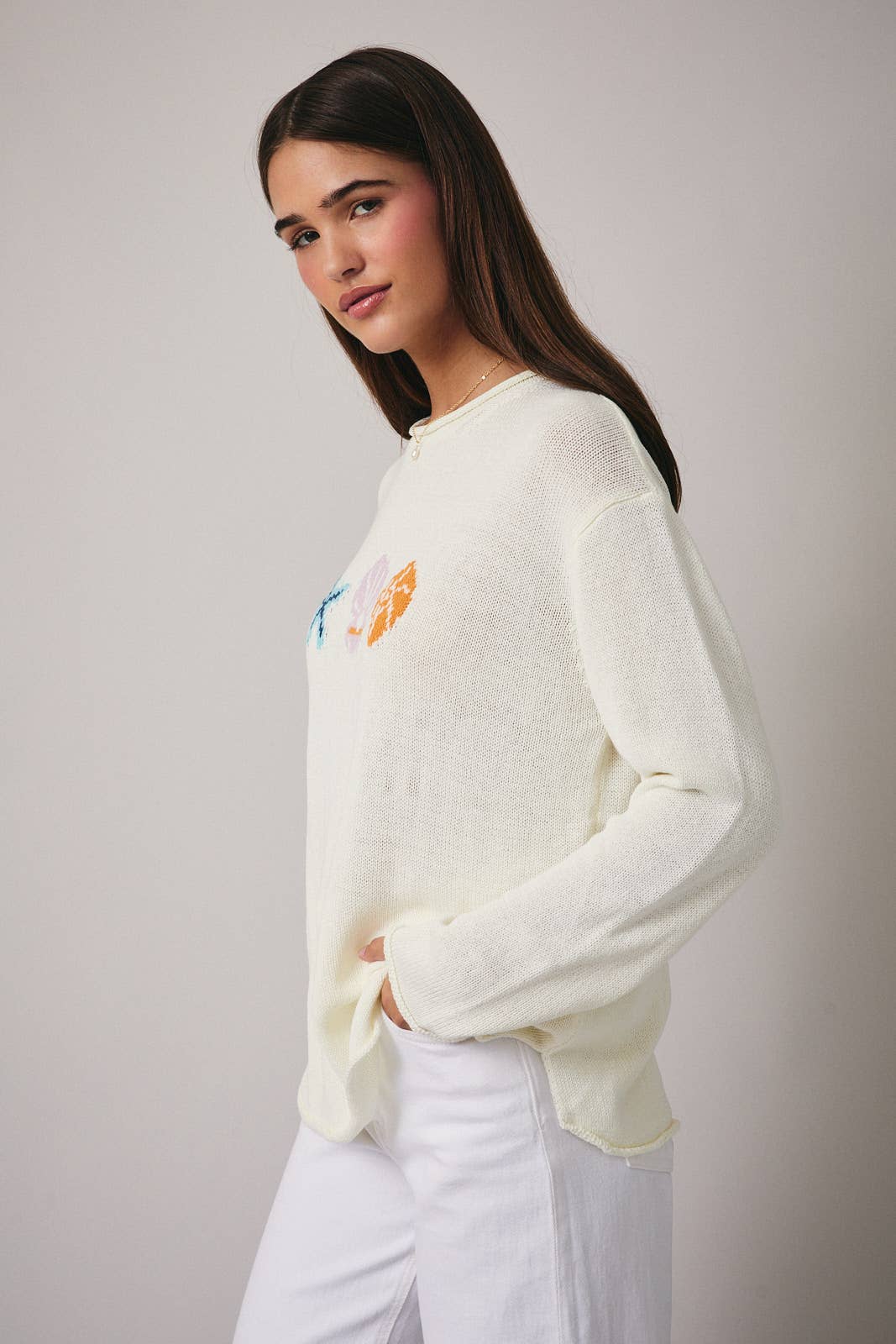 The Ocean Breeze Knit Roll-Hem Sweater