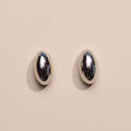 Silver Dome Stud Earrings