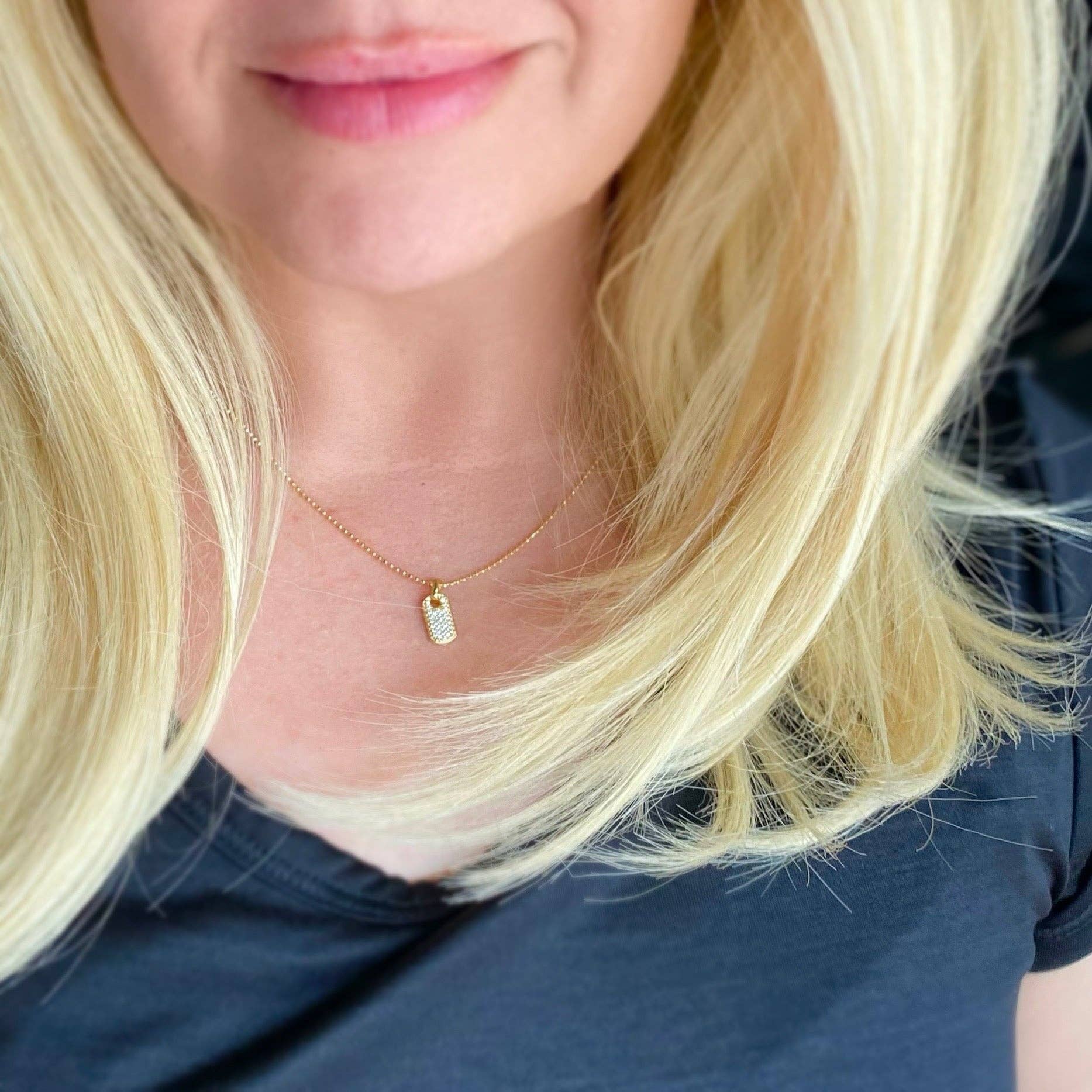 Piper Mini Dog Tag Necklace