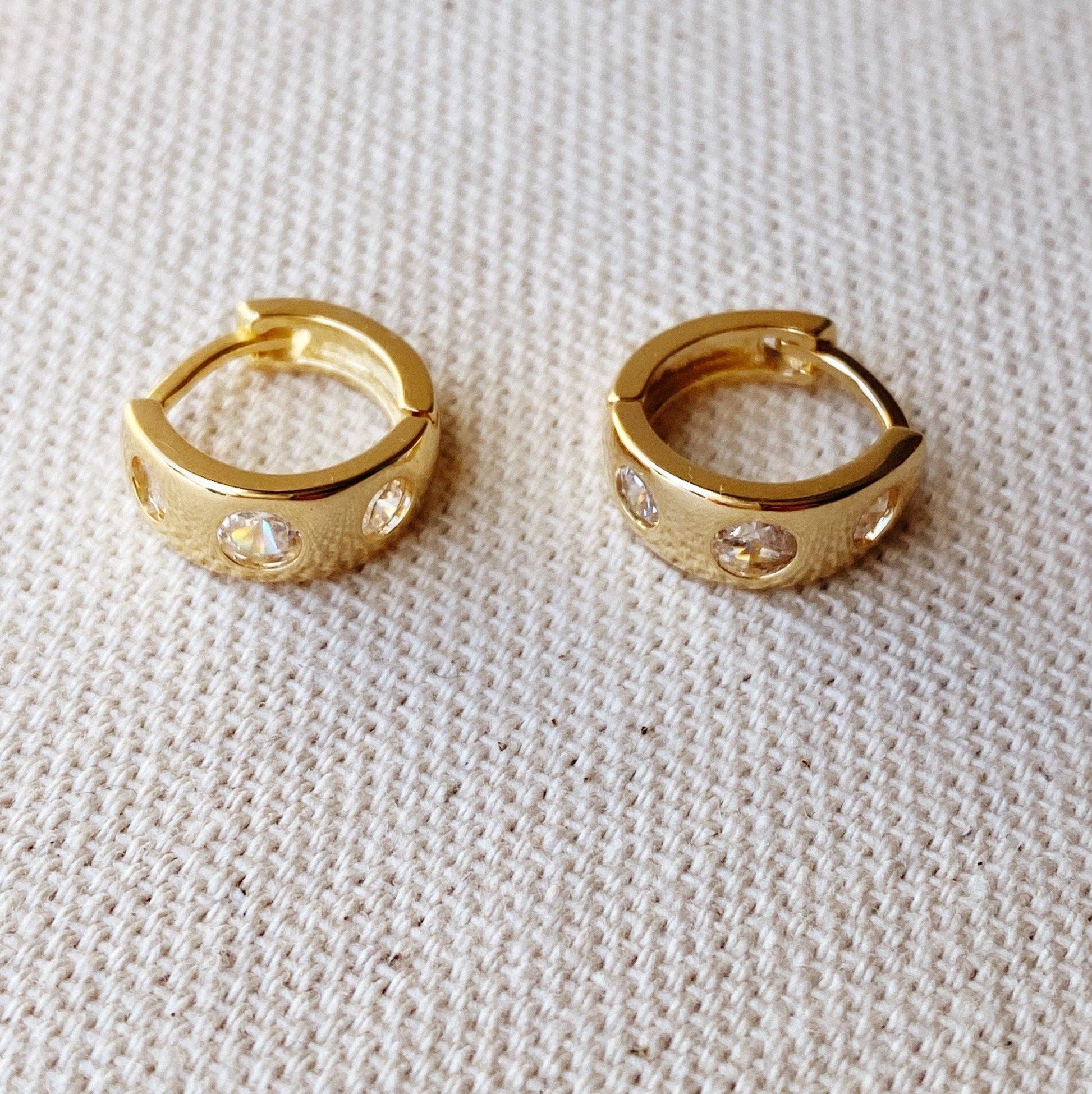 Ellie 18k Gold Filled Huggie Hoop Earrings